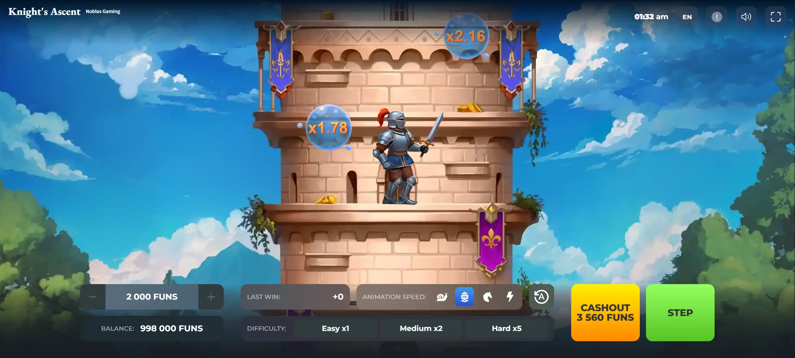 Knight’s Ascent Crash Game Overview